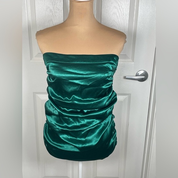Runaway The Label | Emerald Green Strapless Mini Dress/Top| Size Medium 6 NWT - Picture 4 of 8